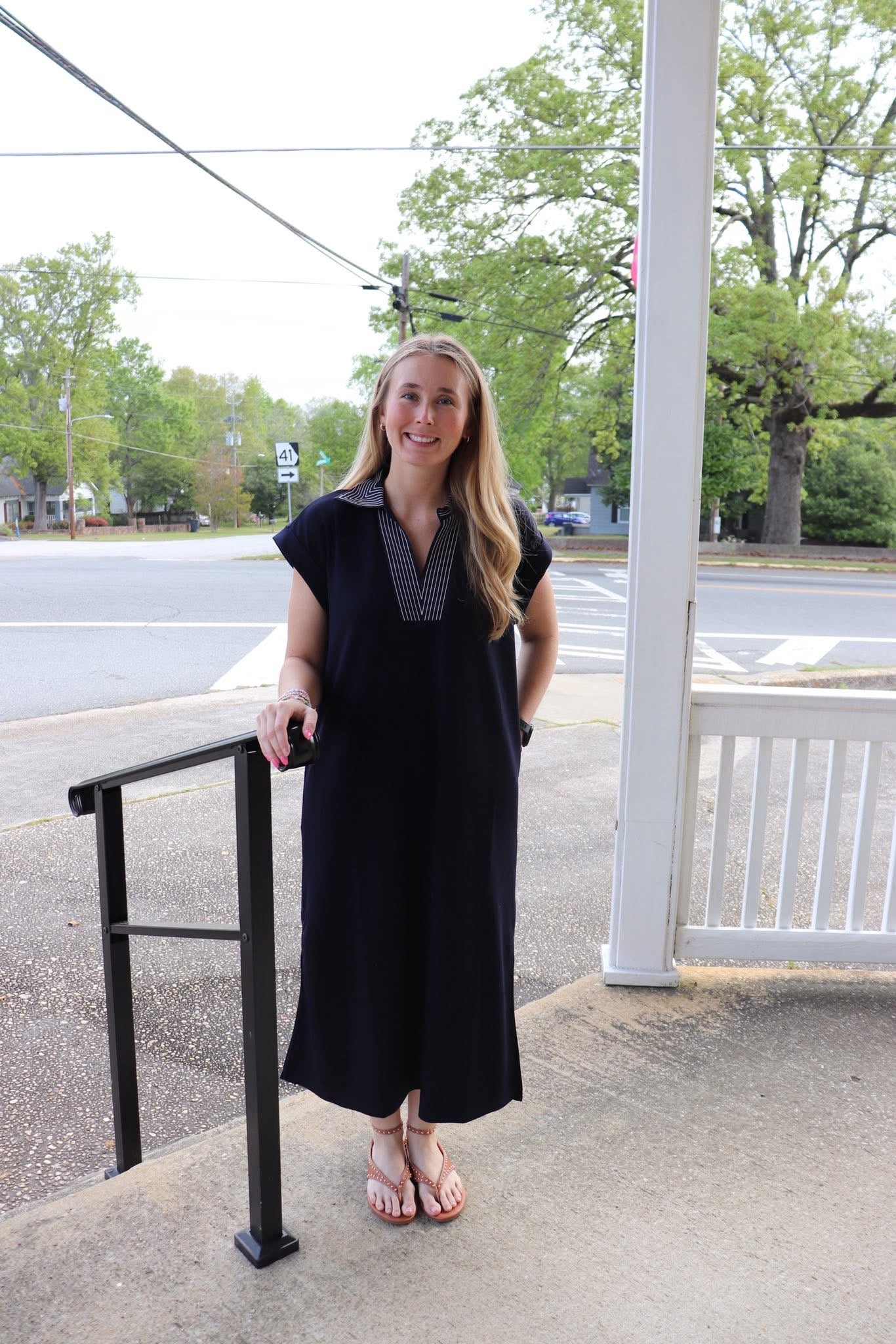 Navy Midi Dress
