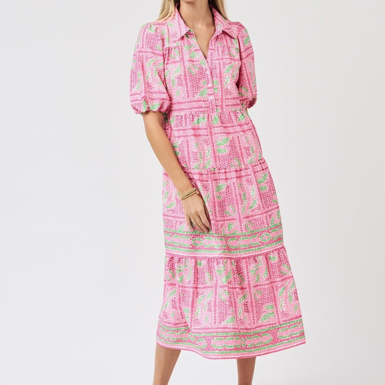 Eloise Trellis Tiles - Pink
