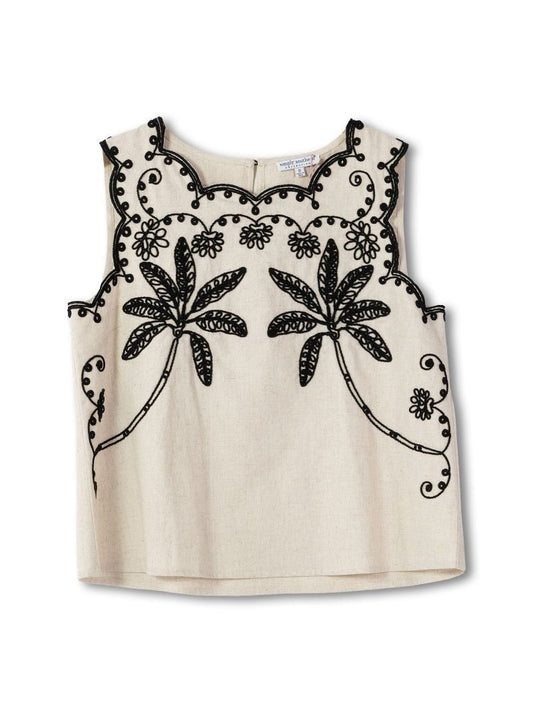 Embroidered Top - Black