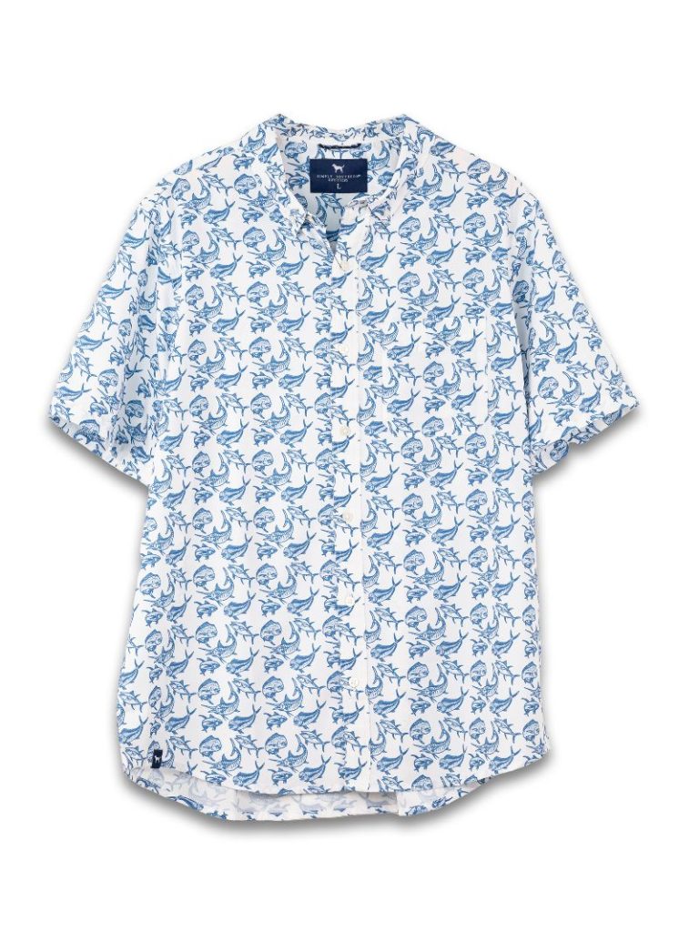 Coastal Fish Button Down
