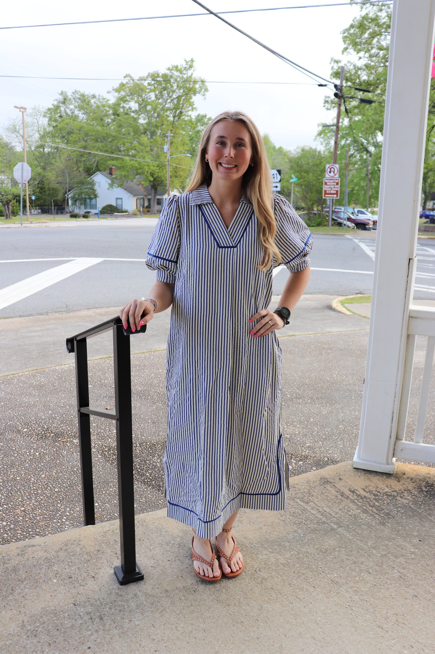 Striped Midi Dress
