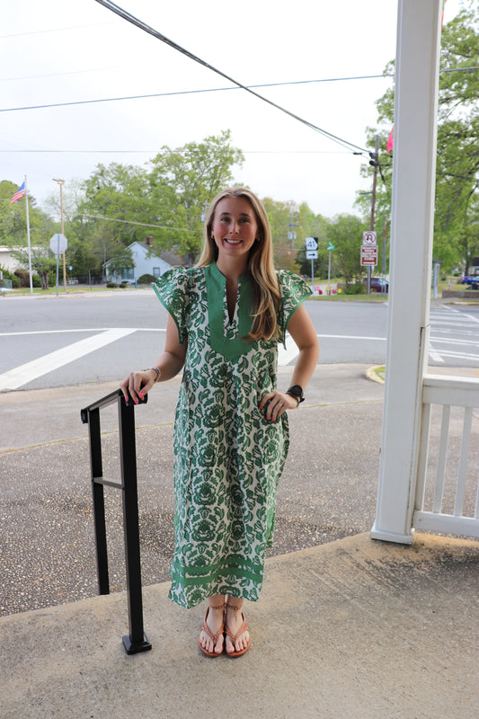 Abstract Midi Dress