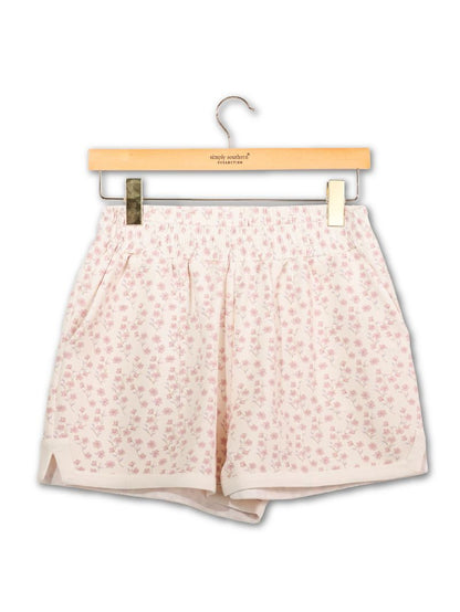 Pintuck Biege Short