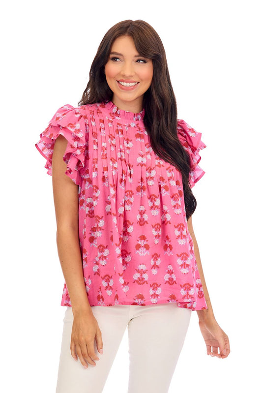 Pink Dolly Flutter Top