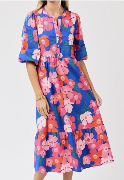 Riley Petal Pop Blue Dress
