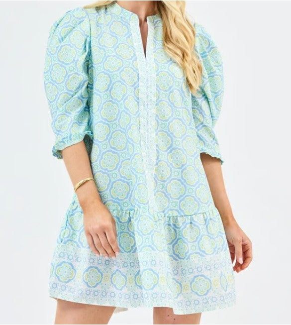 Natalia Mosaic Charm Blue