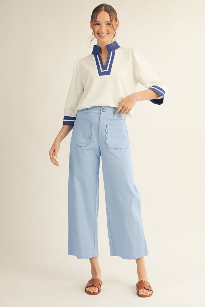 Scallop Edge Pants