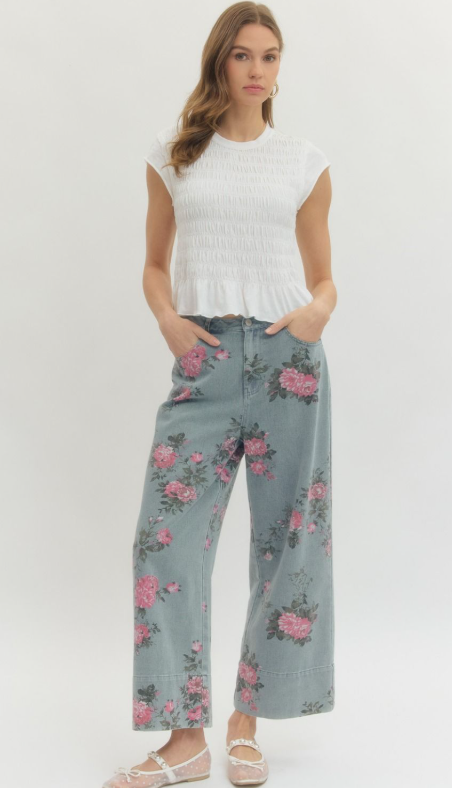 Floral Print Pants